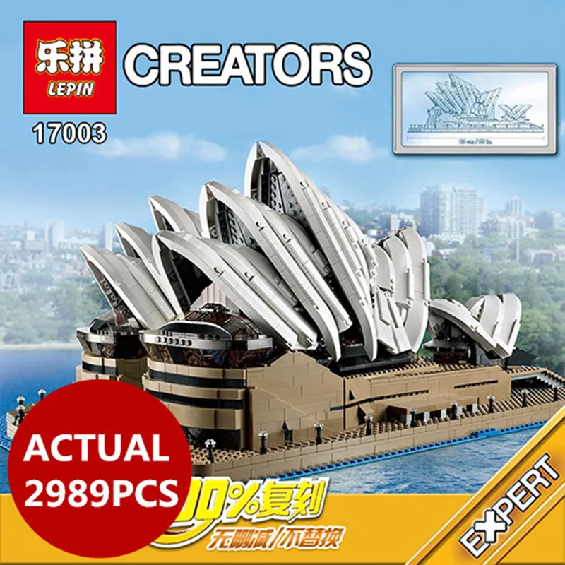 

Lepin 17003 2989pcs creator Sydney Opera House model set building blocks bricks with 10222 birthday gifts boy toys