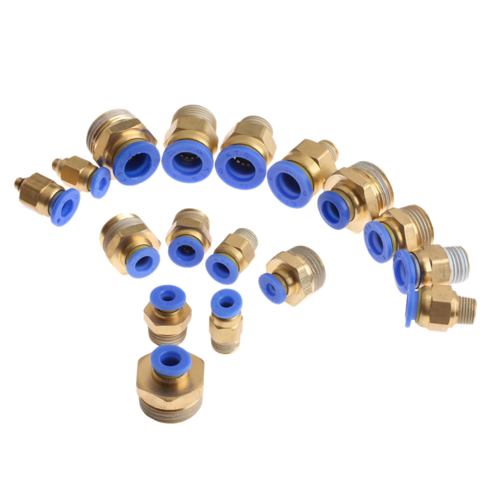 8mm/10mm Pneumatic Connector 1/8" 1/4" 3/8 1/2" Thread Male Straight