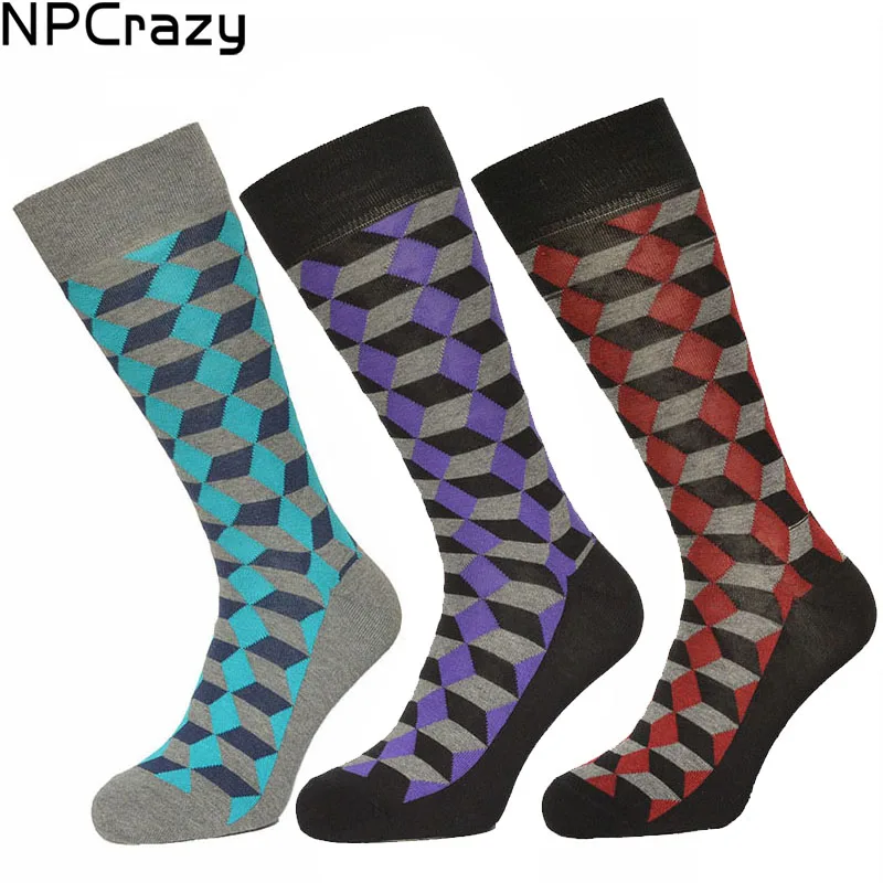 Socks Men Sport Sock Twill Stripe Hit Color Grid Happy Socks Europe