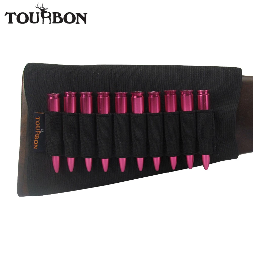 

Tourbon Hunting Rifle Cartridges Holder Light Weight Black Elastic Gun Ammo Sleeve Bullet Carrier Gun Accessories