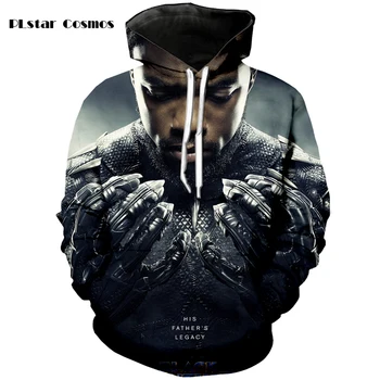 

PLstar Cosmos brand movie Black Panther 3D printing fashion hoodie men and women spring and autumn sweatshirt S-5XL