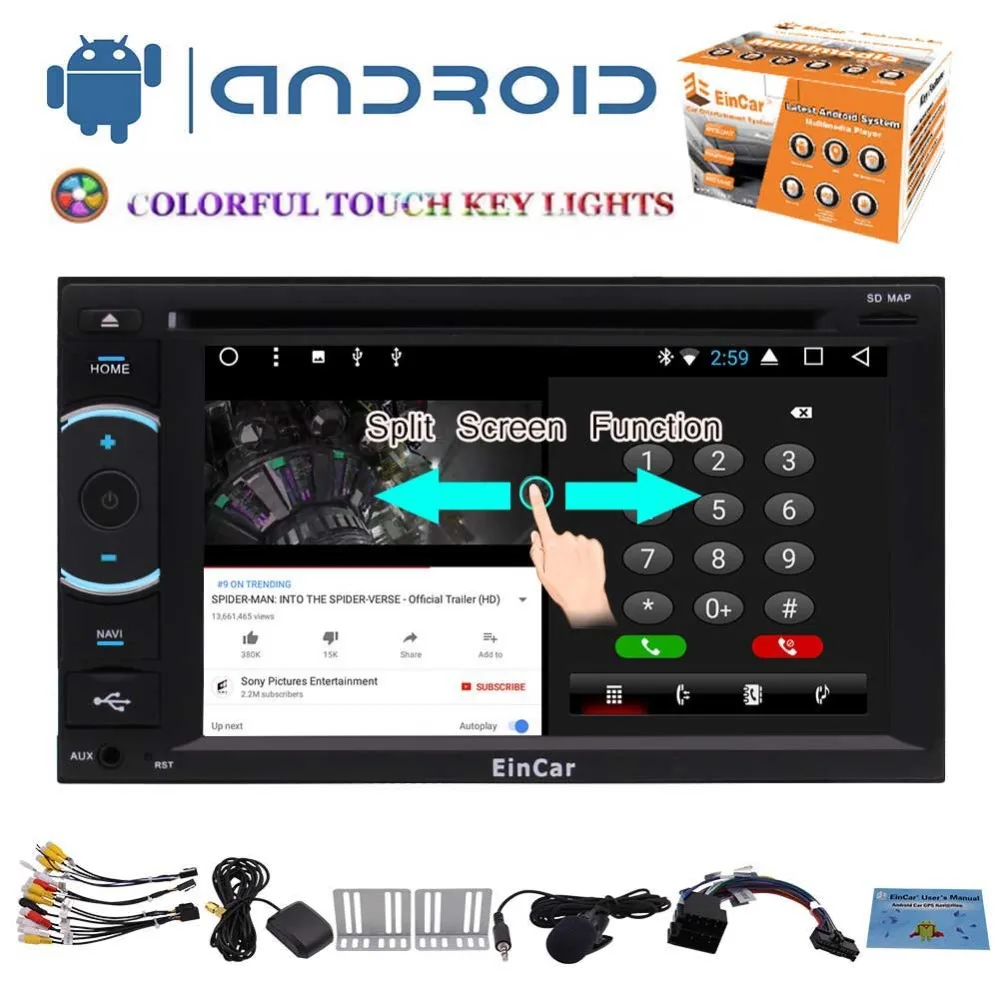 2 Din Android 7.1 Car Navigation Stereo with Bluetooth Autoradio Video Head Unit GPS for Car DVD Entertainment FM/AM/RDS radio W 2 Din Android 7.1 Car Navigation Stereo with Bluetooth Autoradio Video Head Unit GPS for Car DVD Entertainment FM/AM/RDS radio W