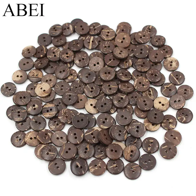 100pcs Wooden Square 2 Holes Buttons for Sewing Clothing Buttons Repair 13mm