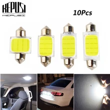 Buy 10X 31mm 36mm 39mm 42mm C5W LED COB 12 Chips SMD Bulbs Car Festoon Light Auto Interior Dome Light Lamps 12V White Car Styling Free Shipping