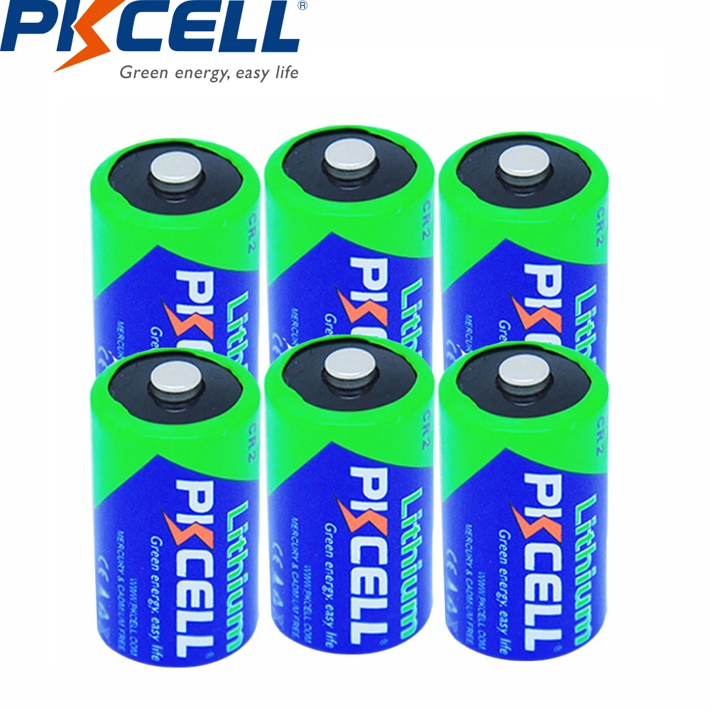Батарейки PKCELL 6 шт. 3 в Фотоэлементы CR2 CR15 H270 850 мАч литиевая Первичная батарея