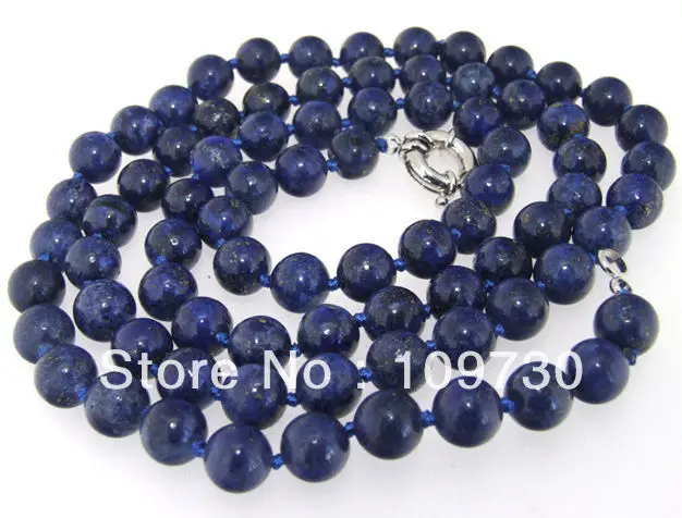 

Jewelry 002364 Charm Necklace Single 10mm Round lapis