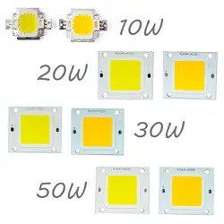 Светодиодный чип DC 12 V Диодная лампочка COB Холодный/теплый белый DIY 10 W-50 W полоса панельная лампа