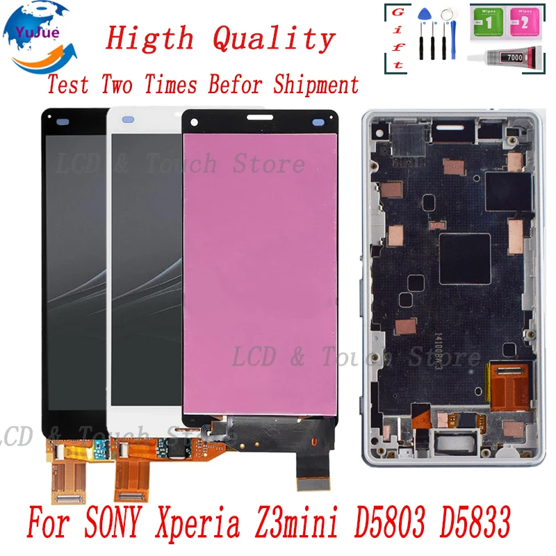 Z3mini ЖК дисплей для Sony Xperia Z3 Compact D5803 D5833 мини M55W Дисплей Сенсорный экран дигитайзер