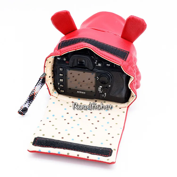 PU leather waterproof camera pig bag insert -6