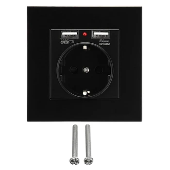 

5V Max 2.1A Dual USB Port Wall Charger Adapter EU Plug Outlet Power Socket