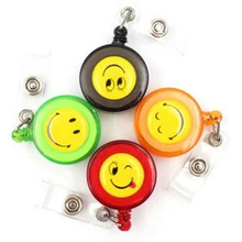 Cordão retrátil para emblema, 30/pçs/lote para escritório, escola, negócio, casa, materiais com papelaria sorridente