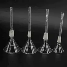 60/75/90/100 мм соединение 19/26 24/29 боросиликатного Стекло Хвостовая трубка(12 см); порошка лаборатории коническая Воронка Стекло посуда