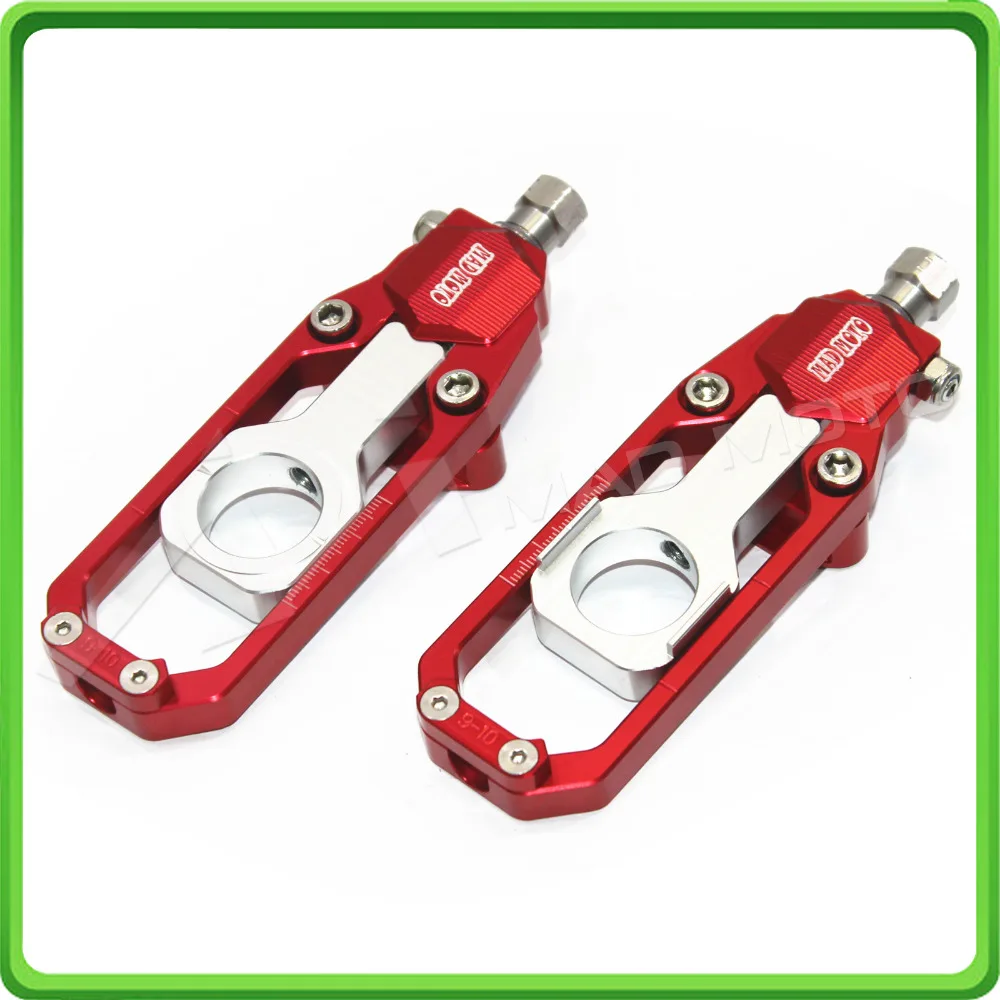 Motorcycle Chain Tensioner Adjuster fit for HONDA CBR 1000 RR CBR1000RR 2008 2009 2010 2011 2012 2013 2014 2015 2016 Red&Silver (3)