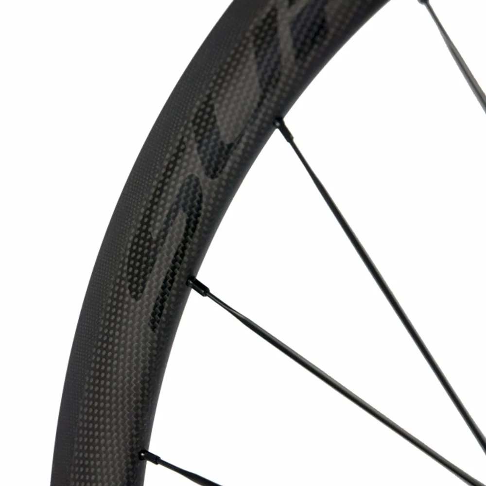Cheap SUPERTEAM Carbon Wheelset Clincher Road Bike 38mm Carbon Wheels R13 Matte 700C Full Carbon Basalt Braking Carbon Bicycle Wheels 6