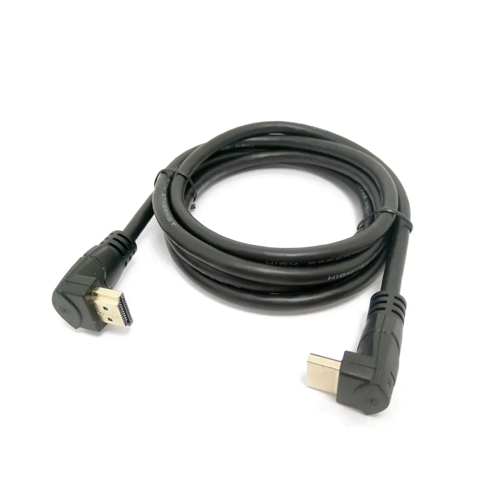 HDMI 2 0 4K 3D двойной 90 градусов вверх под углом штекер в вниз Угловой HDTV кабель 30 см/60