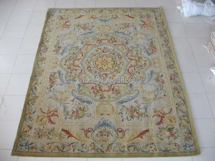 

Free shipping 8'x10' 90 Line Royal Savonnerie rug hand waved carpet for home decoration