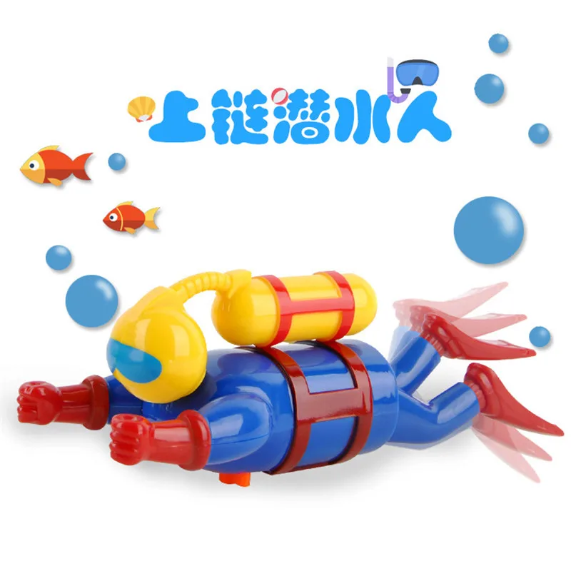 

Children's Play Water Bathing Diver Figure Toy Chains Clockwork Sneak Divers Swimming pool toys for Kids gift