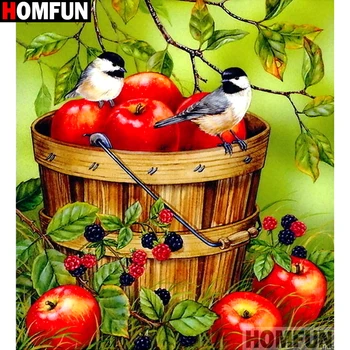 

HOMFUN Full Square/Round Drill 5D DIY Diamond Painting "Bird apple" Embroidery Cross Stitch 5D Home Decor Gift A11710
