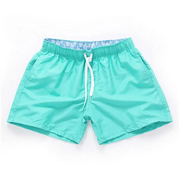 Быстросохнущие мужские шорты для плавания, летние пляжные шорты для серфинга, спортивные шорты, модные однотонные боксеры для отдыха с карманами, купальный костюм - Цвет: Серебристый