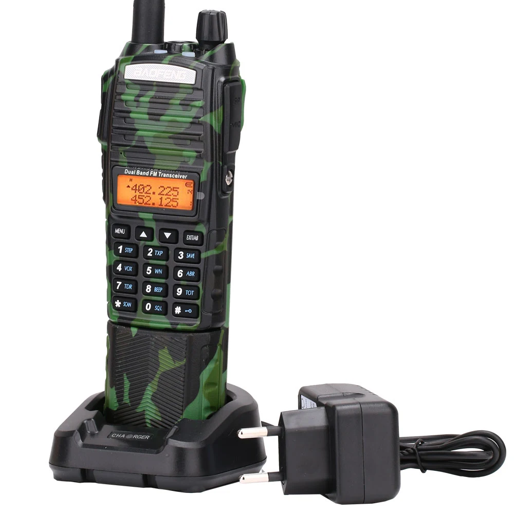 Baofeng UV-82 Plus Tri-power 8 Вт/4 Вт/1 Вт 3800 мАч батарея 2-PTT VHF UHF Двухдиапазонная U.S Army Tactical Ham Радио рация