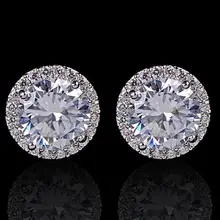 Женские элегантные хрустальные циркониевые инкрустированные серьги-гвоздики с покрытием серьги ювелирные изделия серьги для женщин подарок на вечерние