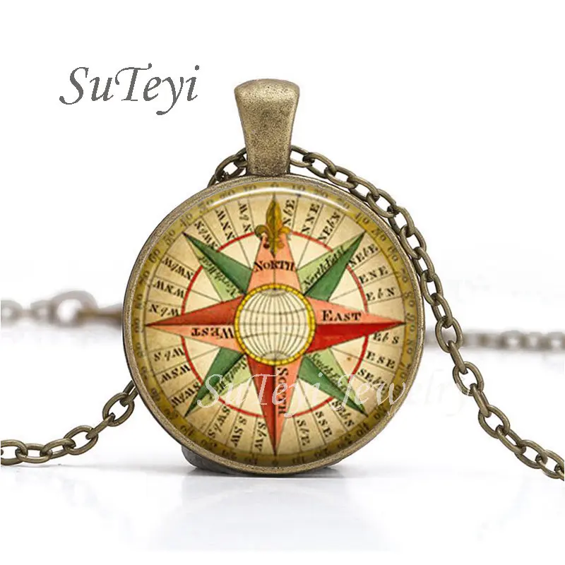 Steampunk Compass Pendant Necklace