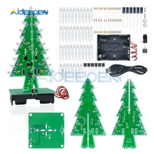 Trójwymiarowy 3D choinka bożonarodzeniowa led zestaw DIY czerwony/zielony/żółty lampa błyskowa led zestaw obwodów elektronicznych zabawy Suite