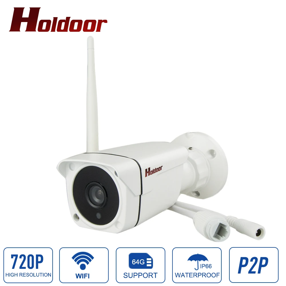 

Full HD IP Camera 720p Wifi Outdoor IP66 Waterproof IR 20M Built-in Micro SD Dard Slot, Security Surveillance Seguridad System