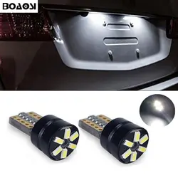 BOAOSI 2x супер яркий T10 3014 SMD СВЕТОДИОДНЫЙ Canbus номерной знак лампочки для Chevrolet Cruze Camaro Captiva Автомобиль для укладки