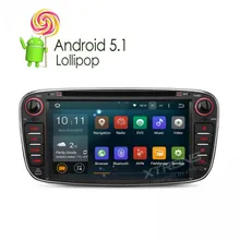 Más nuevo 7 “android 5.1 piruleta quad core estéreo del coche dvd gps para ford focus mondeo s-max galaxy toumeo transit connect conectar