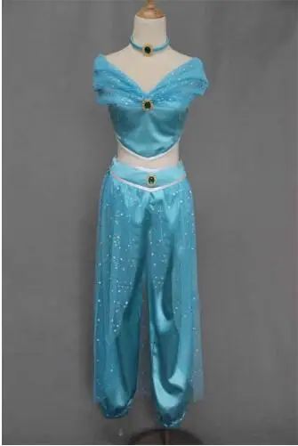 Aladdin Jasmine Princess Adult Kids Belly Dancer Cosplay Costume New-1