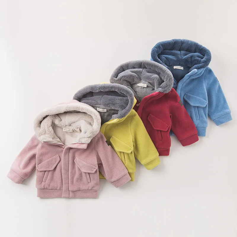 DB5975 dave bella/осеннее пальто для малышей унисекс для мальчиков и девочек модная одежда теплые пальто с капюшоном для малышей Высокое качество для детей