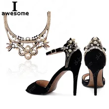 Высокое качество; стразы; бусины; Свадебная обувь для невесты; аксессуары для обуви на высоком каблуке; ручная работа; украшения; обувь с цветком