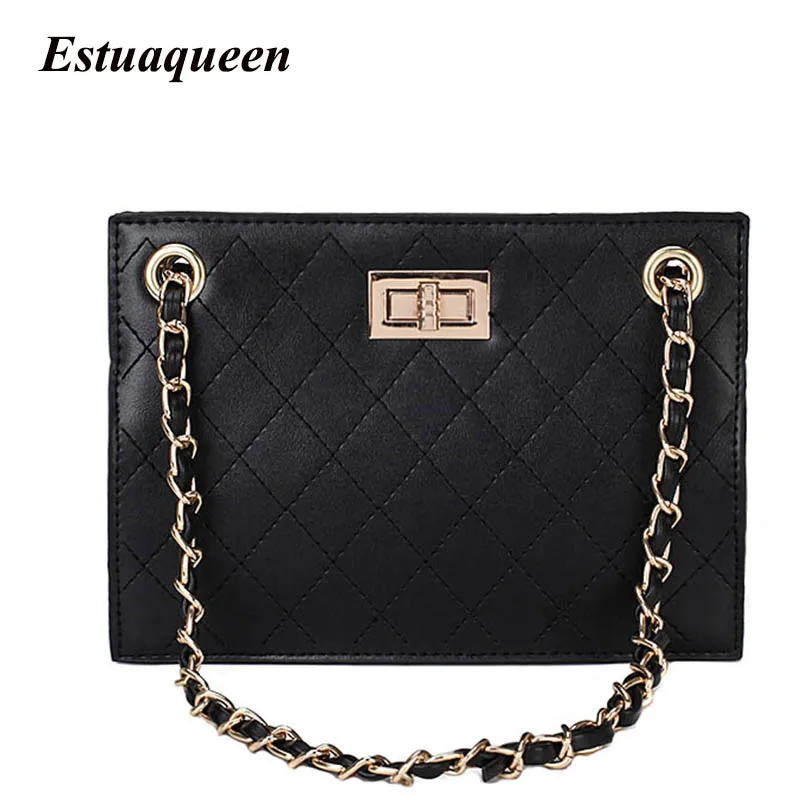 

Diamond Vintage Oil Wax Women Chains Shoulder Bag Female Causal Totes for Daily Shopping All-Purpose High Quality Dames Handbag