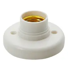 E27 винтовой патрон Лампа патрон пластиковый белый круглый адаптер 1 шт