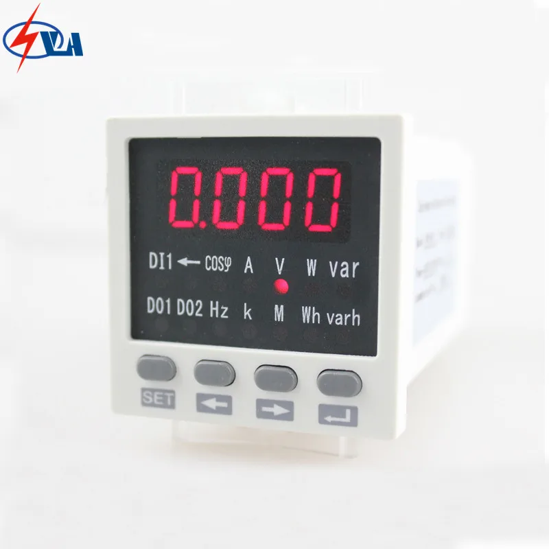 

D81 size 48*48mm AC to DC single phase multifunction meter with LED display AC/DC 85-265V