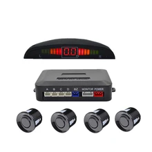 

Voice prompt Car Parking Sensor 4pcs/lot Reverse Radar Sound Alert Indicator System LED Display Car Radar Detector Sensor Buzzer