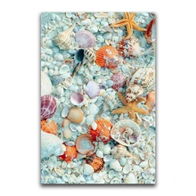 На заказ алмазная живопись Приморский раковина морской звезды оболочки кошки Пейзаж Вышивка крестиком hibah домашний декор diy pintura Алмазная мозаика Круз