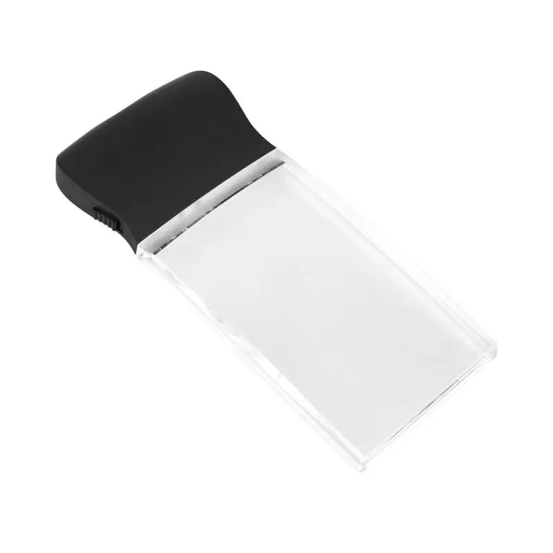 

Pocket Reading Magnifier 3000 Square Large Area 3 LED Lamp 2 Times Old Man Holding Ultra-thin Reading Magnifying