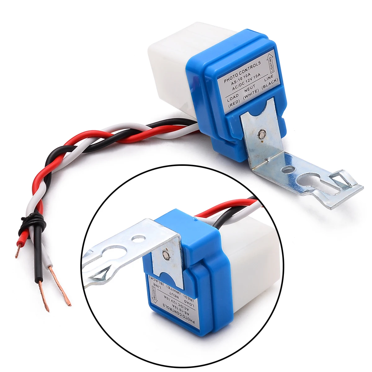 1pc Mini Twilight Dusk Sensor Twilight Switch Outdoor Night Light Auto Sensor Switch 12V 10A Waterproof