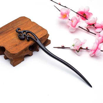 

Retro Chinese style sandalwood series hairpin Fashion handmade hollow carved hair sticks for women Hair accessories jewelry 2019