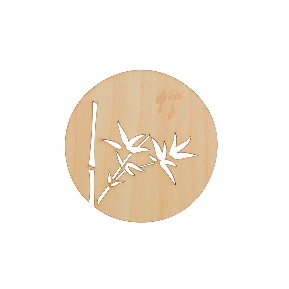 1 шт. китайские цветы деревянные резные домашние подставки для стола кофе бар чашки коврик случайный
