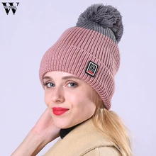 Новая Теплая Вязаная Шерстяная Вязаные Лыжные зимние шапки для мужчин и женщин SkulliesBeanie, акриловые шапки с черепом, Теплая Флисовая шапка