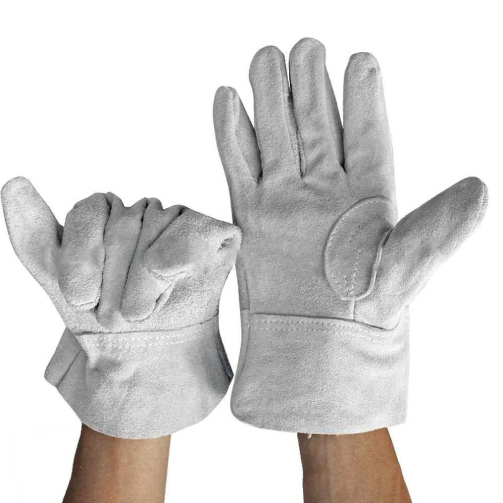 Fireproof Durable Cow Leather Welder Gloves Comfortable Anti-Heat Work Safety Gloves For Welding Metal Hand Tools