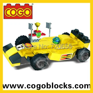 COGO 3D model toys 65PCS RACER series ABS material NO.3412 large building blocks Free shipping | Игрушки и хобби