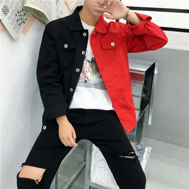 Fashion Patchwork Denim Jacket Korean 