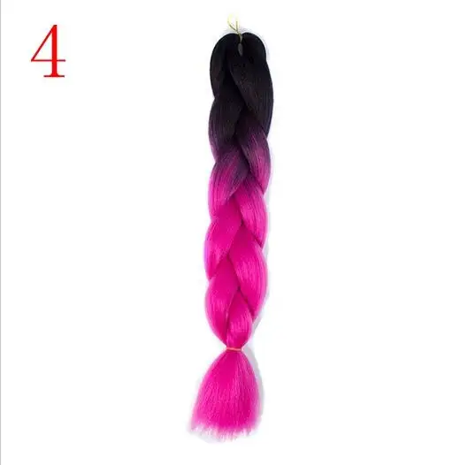 LISI волосы 24 дюйма Омбре 88 цветов вязанные крючком волосы синтетические косички волосы огромные косички Прически термостойкие косички - Цвет: 1B/27HL