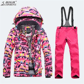 

New S Double Board Single Board Long Red Ski Suit, free shipping ki Suit Women Suit Outdoors Waterproof Mountaineering