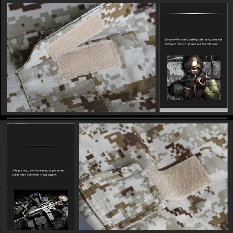  Camouflage tactical military clothing paintball army cargo pants combat trousers multicam militar t
