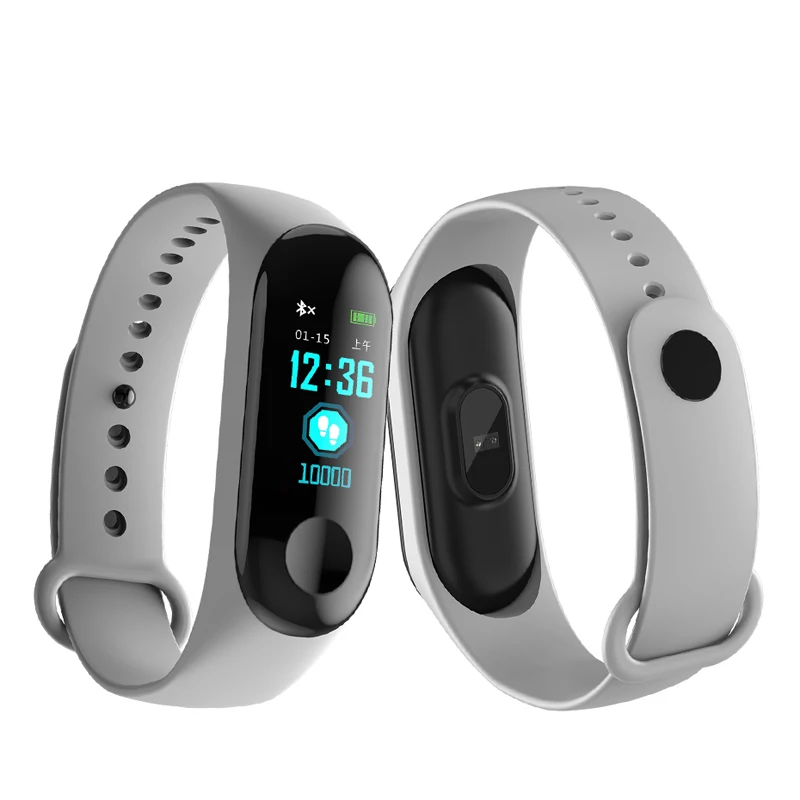 

Newest Smart Bracelet M3 Color Screen Blood Pressure Oxygen Heart Rate Monitor Color screen Bracelet Message Caller Smart Band